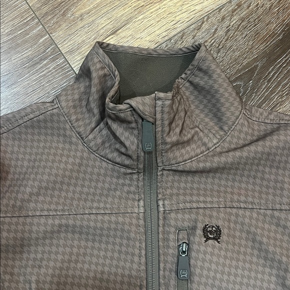 CINCH Women's Concealed Carry Logo Bonded Soft Shell Jacket Brown Houndstooth 🤎 - Picture 11 of 13